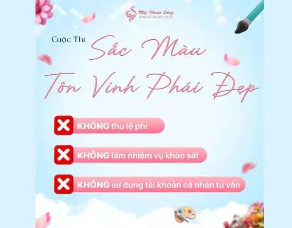 CẢNH BÁO GIẢ MẠO CUỘC THI VẼ TRANH “SẮC MÀU TÔN VINH PHÁI ĐẸP”