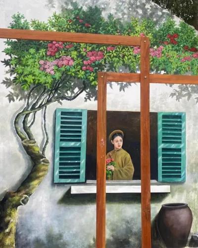 Bông hoa vẽ chì