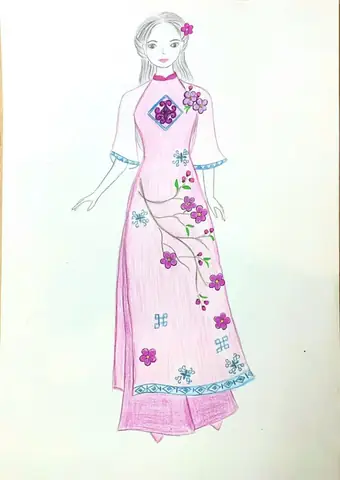 Cách Vẽ Áo Dài Nữ