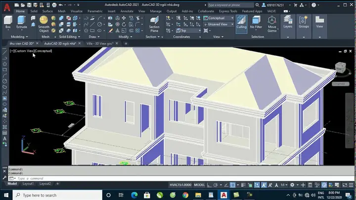 Cách Vẽ Autocad 3d