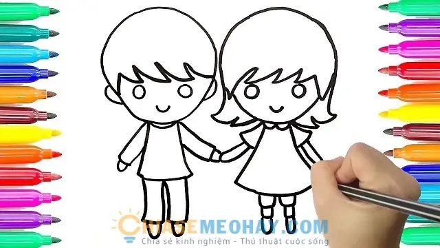 Cách Vẽ Ba Mẹ