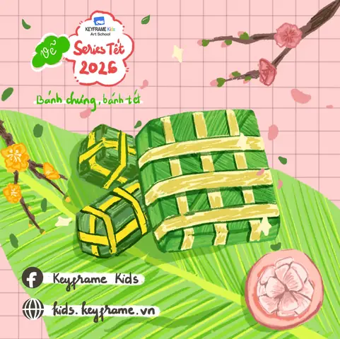 Cách Vẽ Bánh Tét