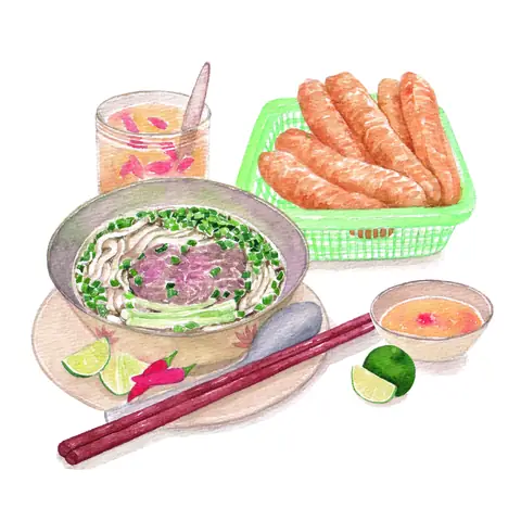 Cách Vẽ Bát Phở