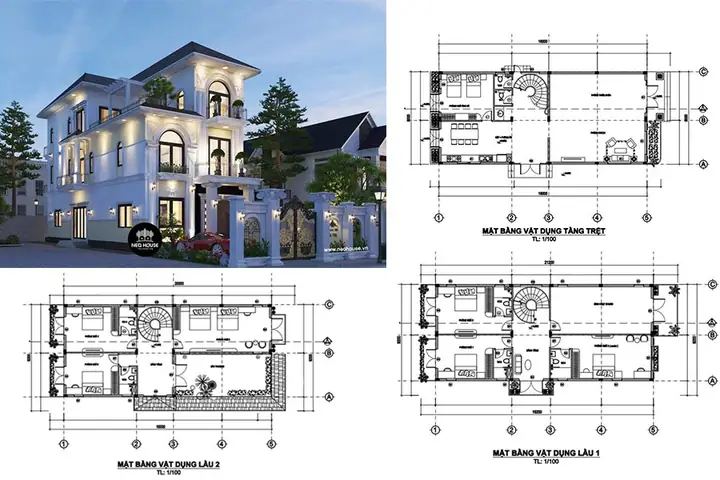 Cách Vẽ Biệt Thự