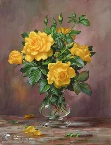 Cách Vẽ Bình Hoa Hồng