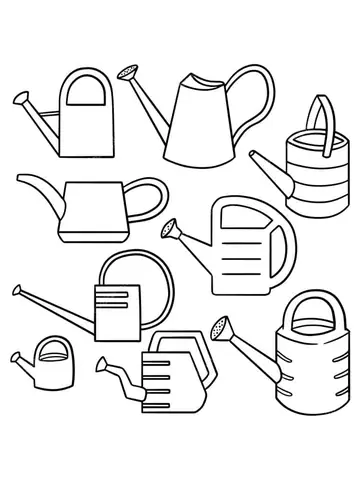 Cách Vẽ Bình Tưới Cây