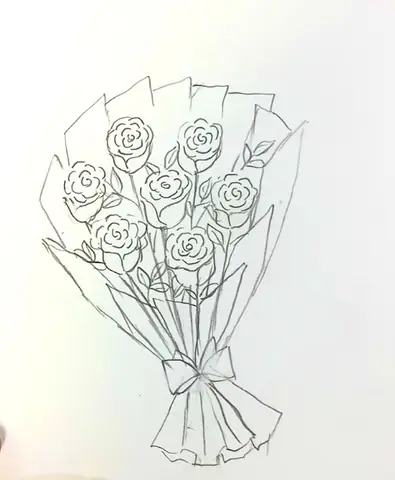 Cách Vẽ Bó Hoa Đẹp Cách Vẽ Bó Hoa Đẹp
