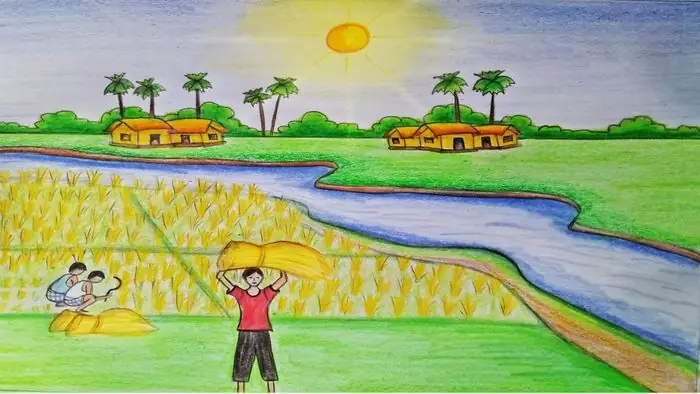 Cách Vẽ Bó Lúa Cách Vẽ Bó Lúa