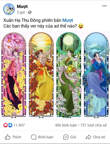 Cách Vẽ Bốn Mùa