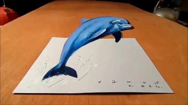 Cách Vẽ Cá Heo 3d