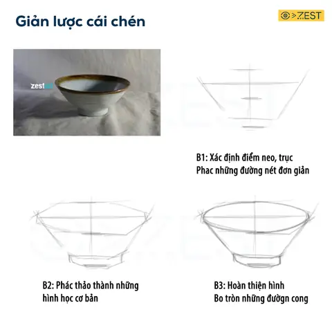 Cách Vẽ Cái Chén