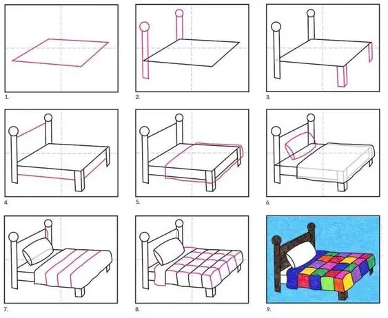 Cách Vẽ Cái Giường