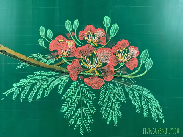 Cách Vẽ Cành Hoa Phượng