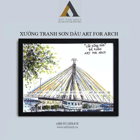 Cách Vẽ Cầu Sông Hàn