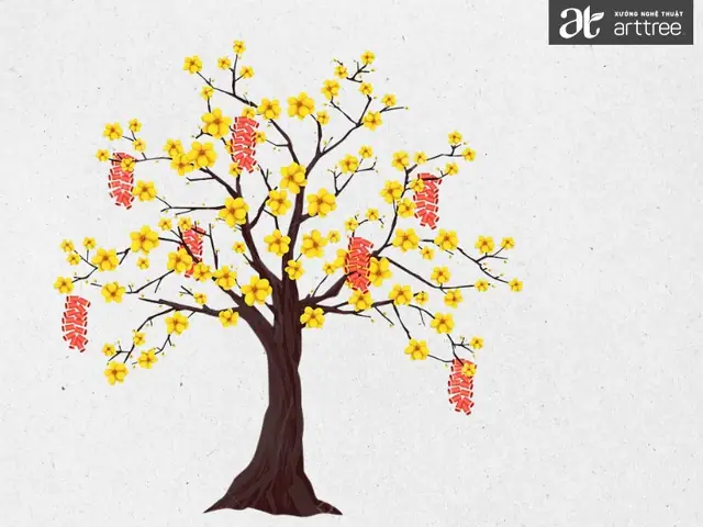 Cách Vẽ Cây Mai Cách Vẽ Cây Mai