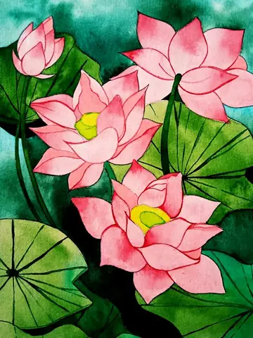 Cách Vẽ Cây Sen Cách Vẽ Cây Sen