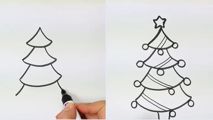 Cách Vẽ Cây Thông Noel Cách Vẽ Cây Thông Noel