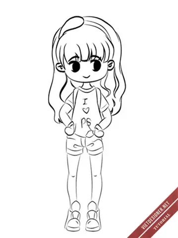 Cách Vẽ Chân Chibi