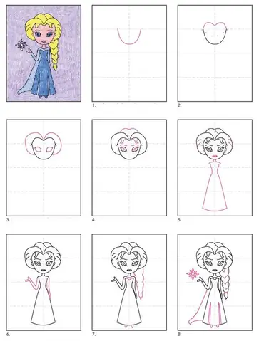 Cách Vẽ Chibi Elsa Cách Vẽ Chibi Elsa