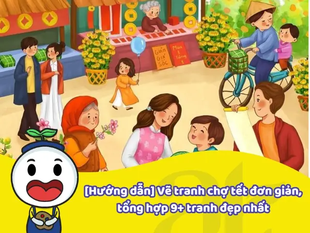 Cách Vẽ Chợ Tết Cách Vẽ Chợ Tết