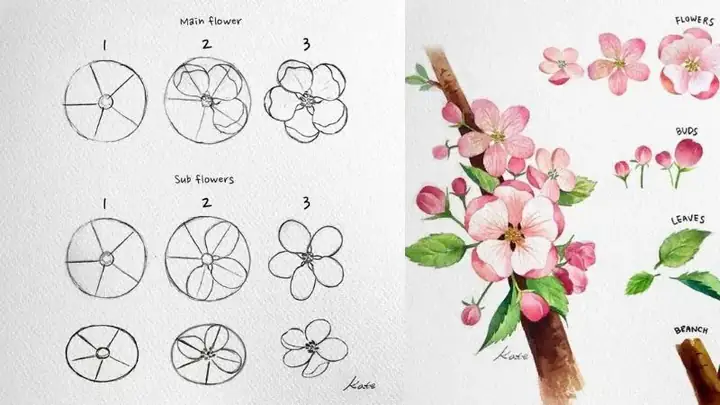 Cách Vẽ Chùm Hoa Cách Vẽ Chùm Hoa