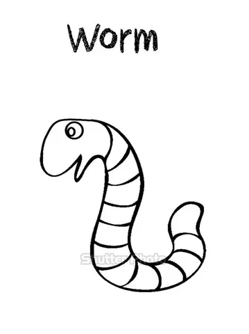 Cách Vẽ Con Giun