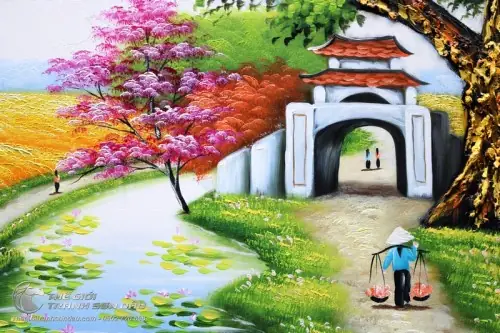 Cách Vẽ Cổng Làng
