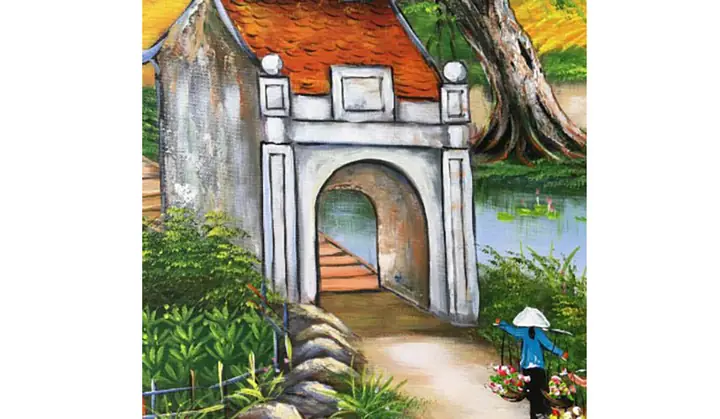 Cách Vẽ Cổng Làng
