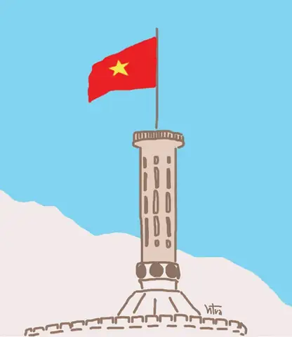 Cách Vẽ Cột Cờ