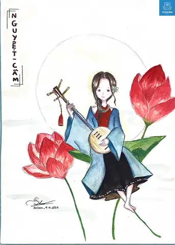 Cách Vẽ Đàn Nguyệt
