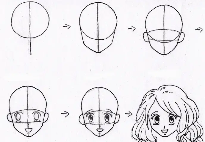Cách Vẽ Đầu Anime