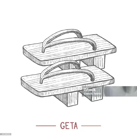 Cách Vẽ Dép Geta