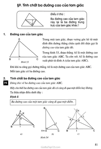 Cách Vẽ Đường Cao
