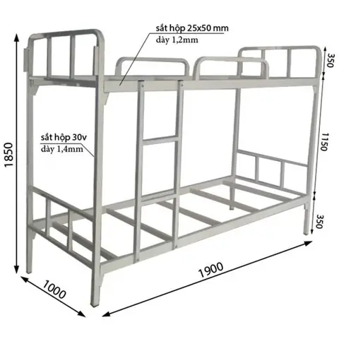 Cách Vẽ Giường 2 Tầng