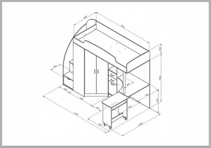 Cách Vẽ Giường 2 Tầng