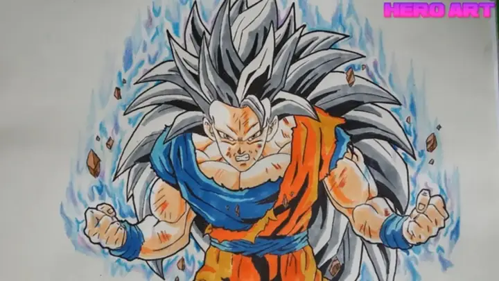 Cách Vẽ Goku Cấp Cuối