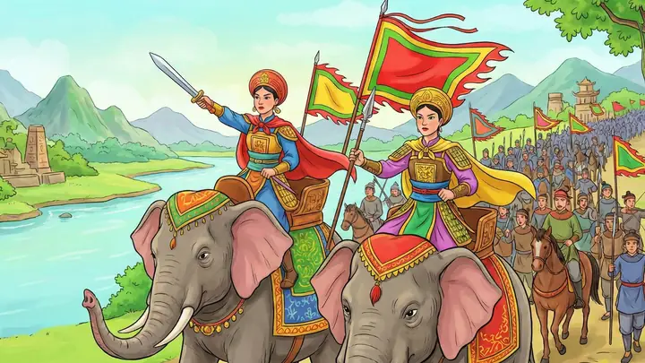 Cách Vẽ Hai Bà Trưng