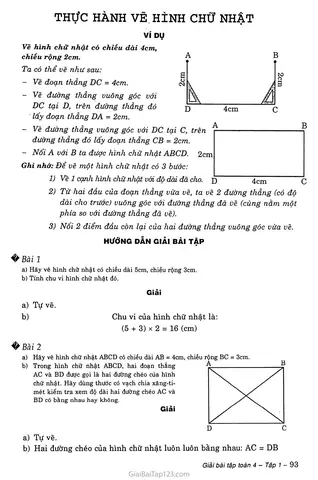 Cách Vẽ Hình Chữ Nhật