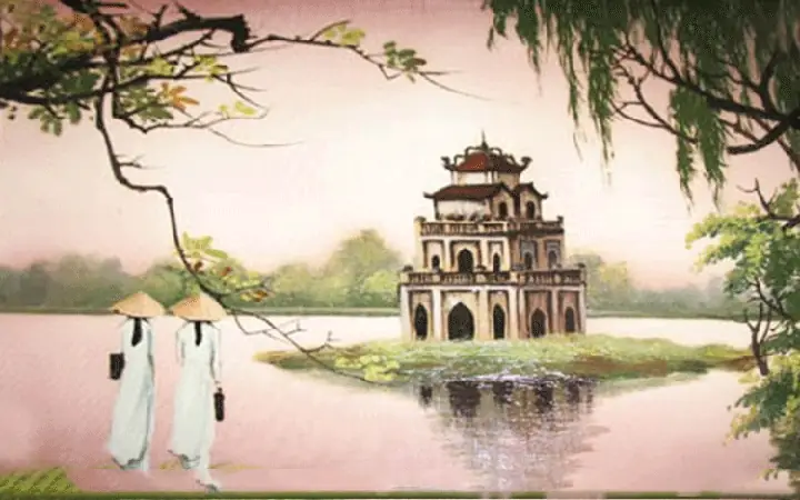 Cách Vẽ Hồ Gươm