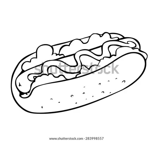 Cách Vẽ Hot Dog