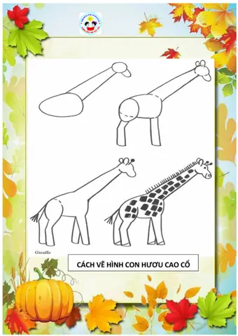 Cách Vẽ Hươu Cao Cổ