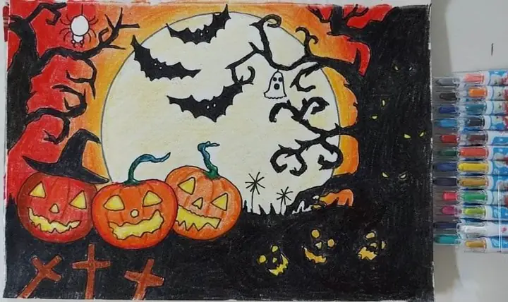Cách Vẽ Ma Halloween