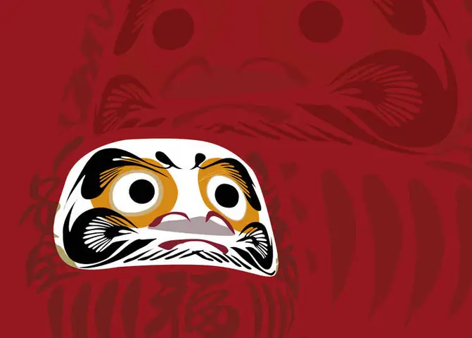 Cách Vẽ Mắt Daruma