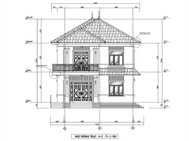 Cách Vẽ Mặt Đứng