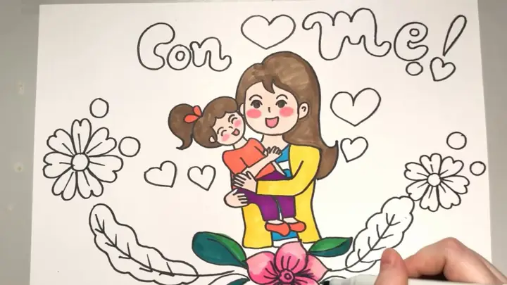 Cách Vẽ Mẹ Dễ Nhất