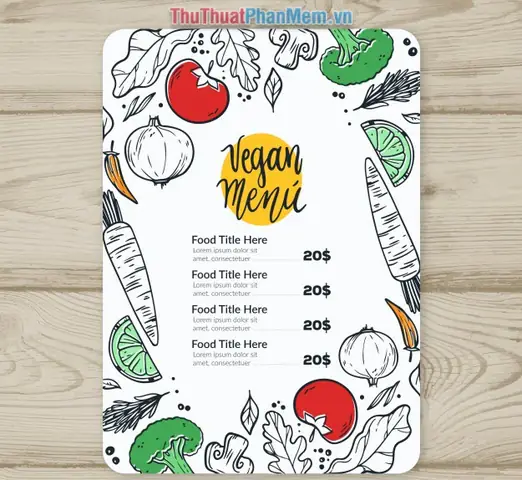 Cách Vẽ Menu Lớp 6