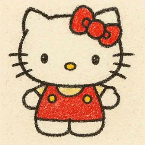 Cách Vẽ Mèo Kitty