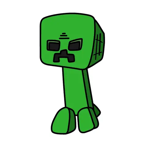 Cách Vẽ Minecraft Creeper