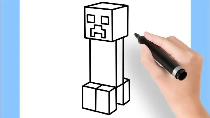 Cách Vẽ Minecraft Creeper