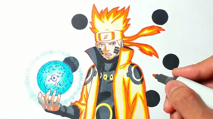 Cách Vẽ Naruto Tiên Nhân